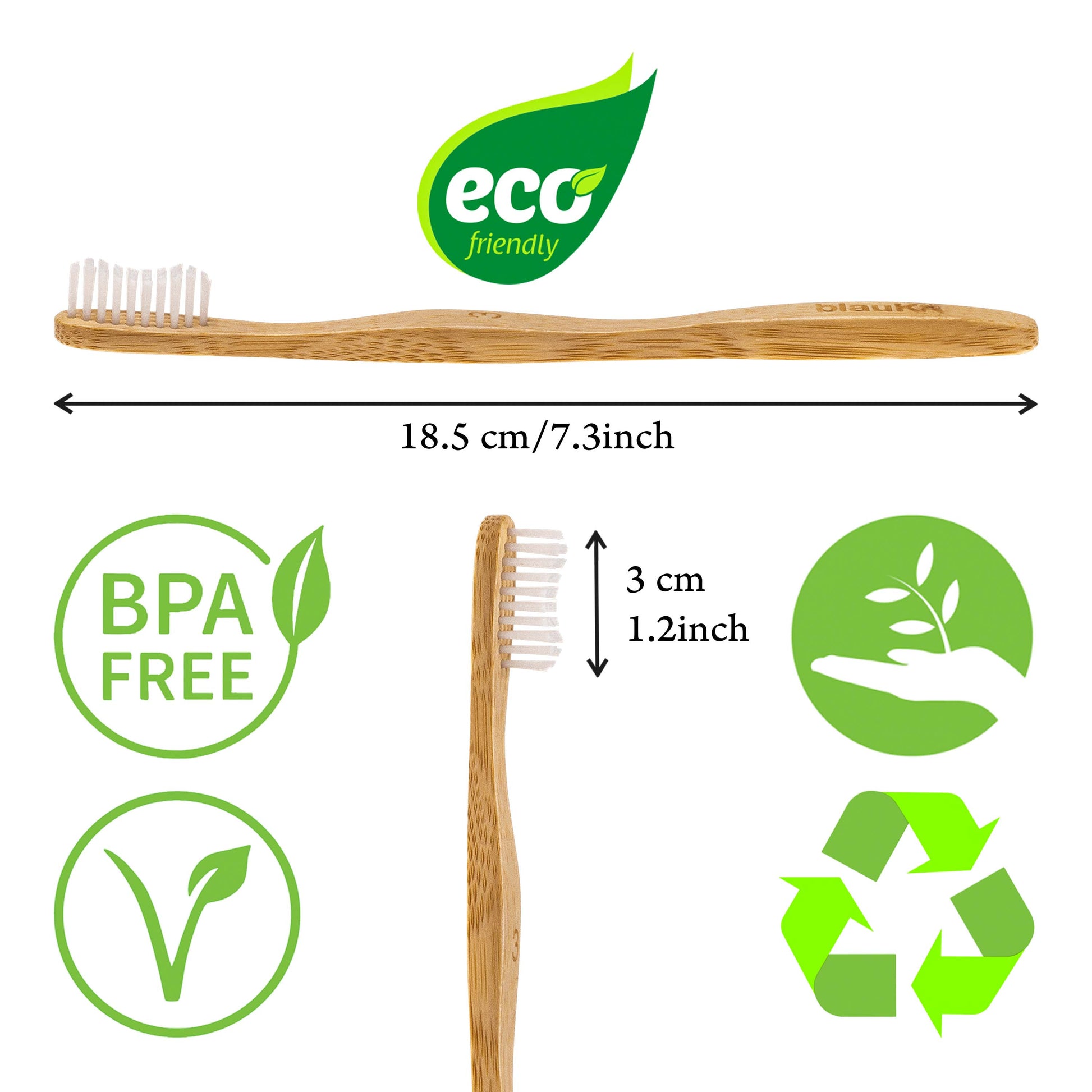 Bamboo Toothbrush Set – 4 Natural & 1 Charcoal | 5-Pack Eco-Friendly - Korvel