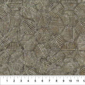 Tela de algodón neutra Banyan Earth Hexies por yarda