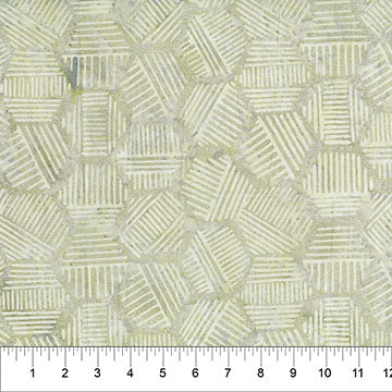 Banyan Khaki Hexies Neutral Cotton Fabric - 44"/45" Per Yard