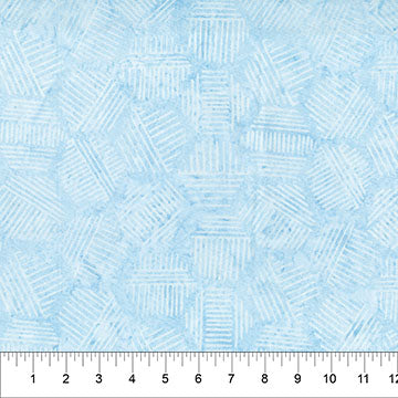 Tela de Algodón Hexágonos Azules Pastel Banyan 44"/45" por Yarda
