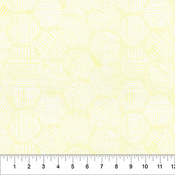 Tissu en coton Hexies jaune pastel Banyan 44"/45" par yard