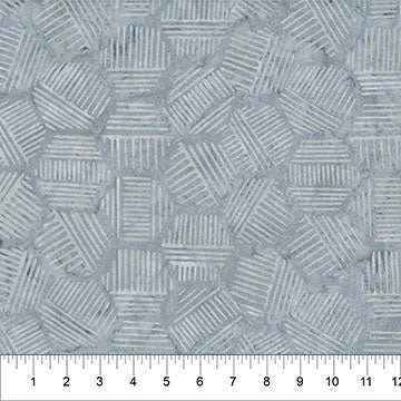 Tissu en coton neutre Banyan Smoke Hexies - 44"/45" par yard