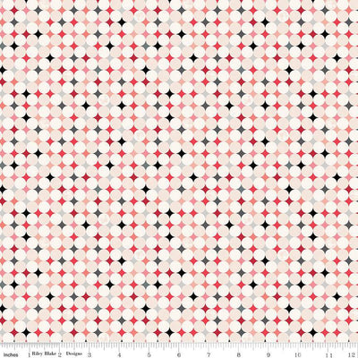 Tela de Algodón Barbie Vintage Sparkle Dots Blush - 43"/44" por Yarda