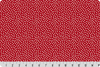 Tela de Cuddle para Acolchar Barely Basics Lots a Dots - Cardinal