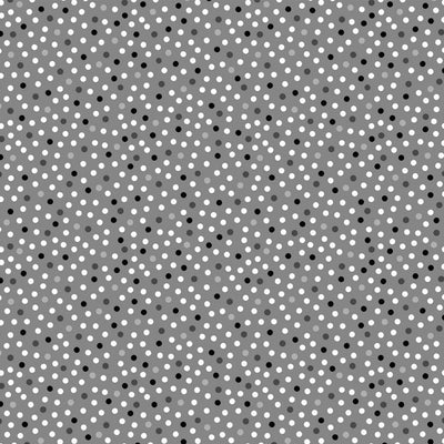 Barely Basics Lots a Dots Quilting Cuddle Gray Fabric Per Yard