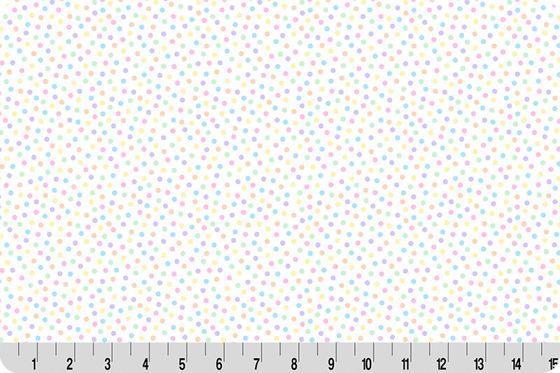 Barely Basics Lots a Dots Quilting Cuddle Fabric - Pastel