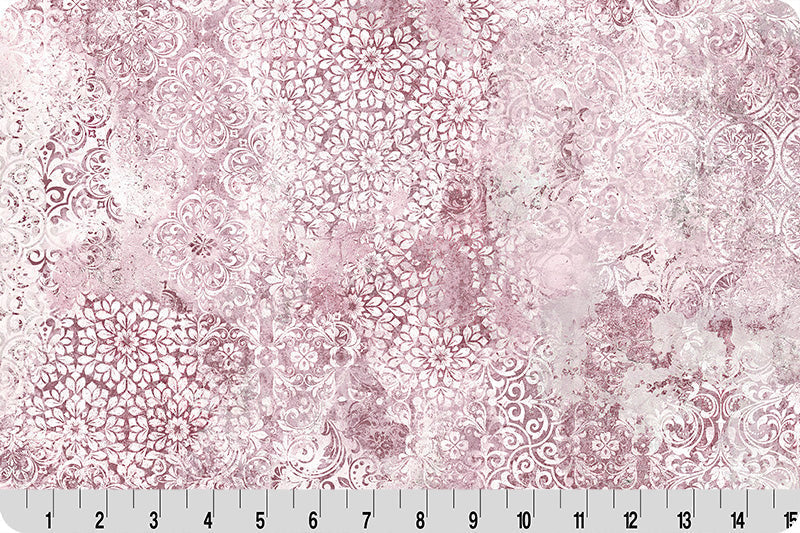 Tela de Cuddle de Acolchado Stone Wash Barely Basics Rosa