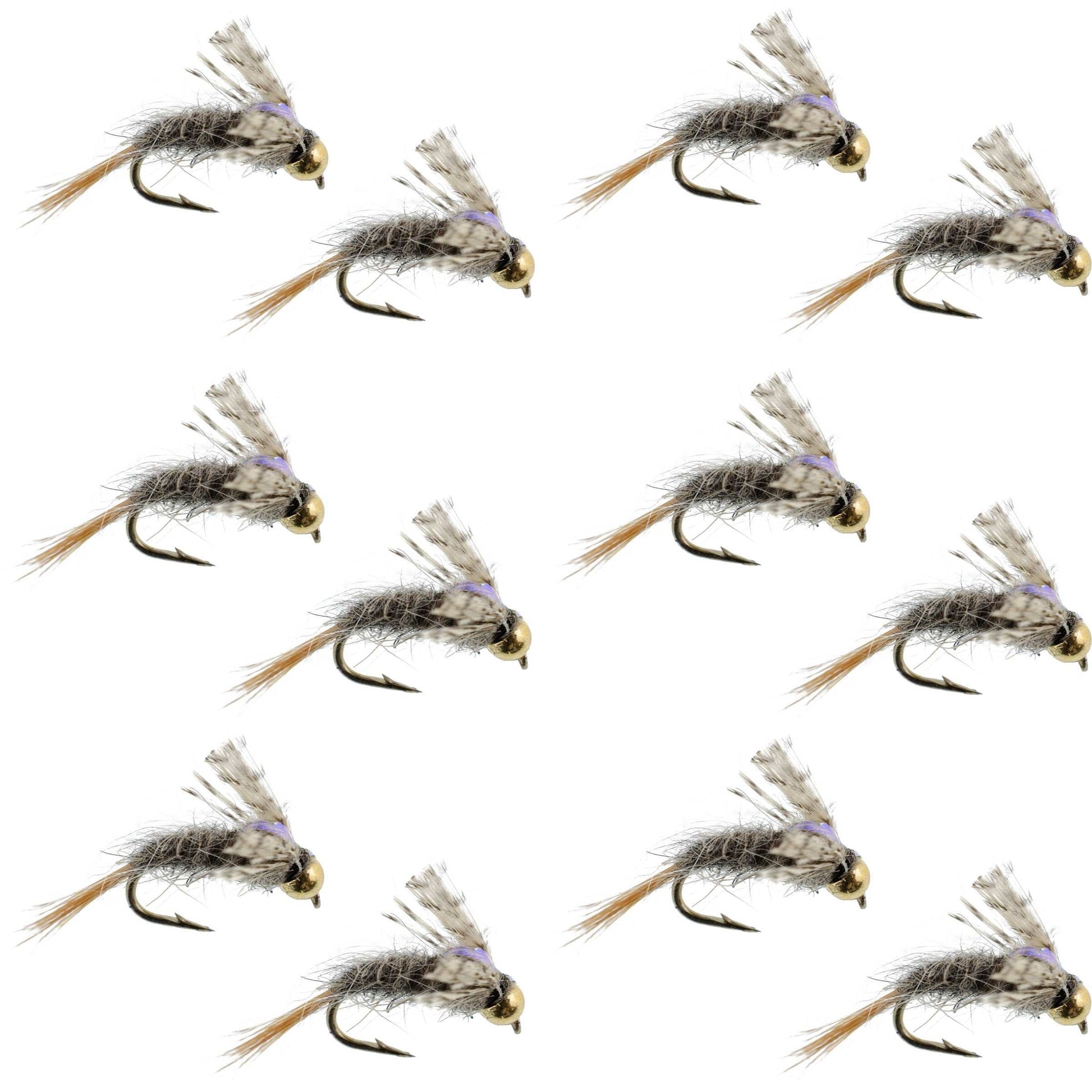 Barr's Baetis Emerger Wet Fly - 1 Dozen Size 18 for Trout Fishing - Korvel