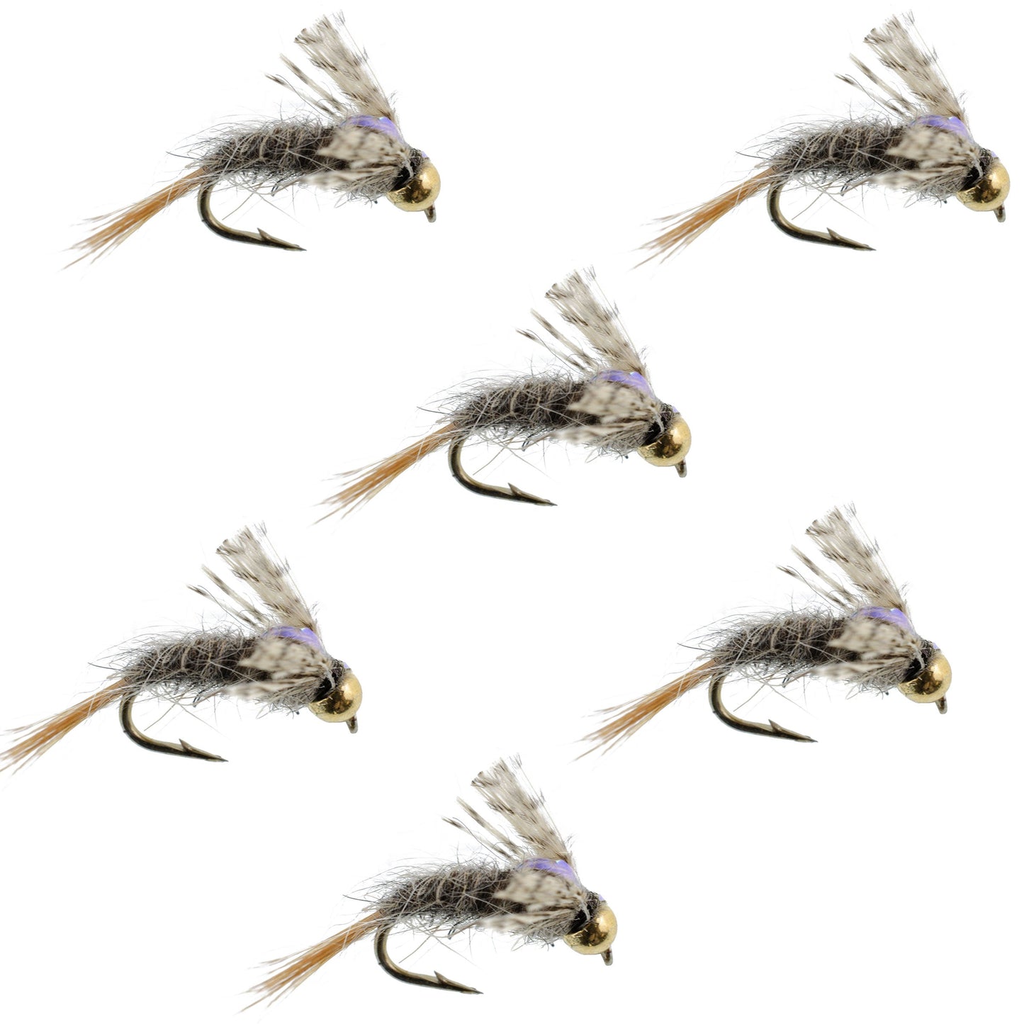 Barr's Baetis Emerger BWO Wet Flies - Premium Set of 6 Size 16 - Korvel
