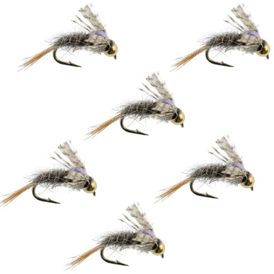 Barr's Baetis Emerger BWO Wet Flies - Premium Set of 6 Size 16 - Korvel