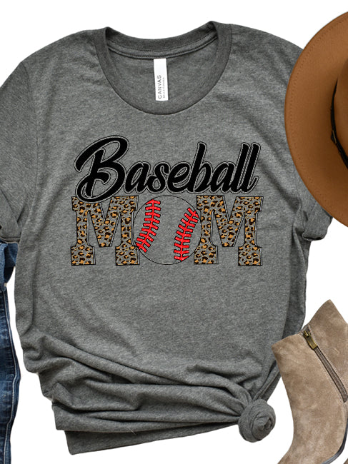 Baseball Mom Leopard T-Shirt - Korvel