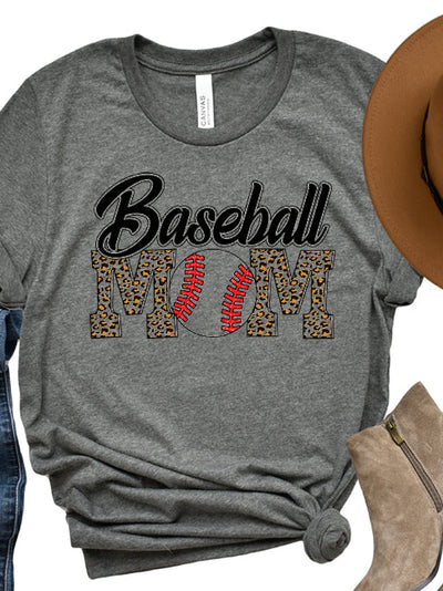 Baseball Mom Leopard T-Shirt - Korvel