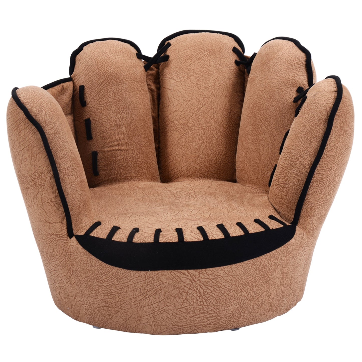 Kids Baseball Glove Shaped Upholstered Sofa
