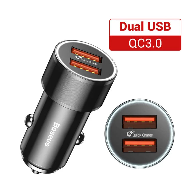 Chargeur de voiture Baseus 36W Dual USB Quick Charge