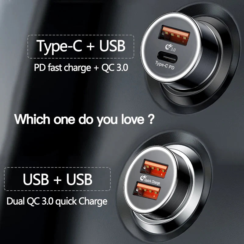 Chargeur de voiture Baseus 36W Dual USB Quick Charge