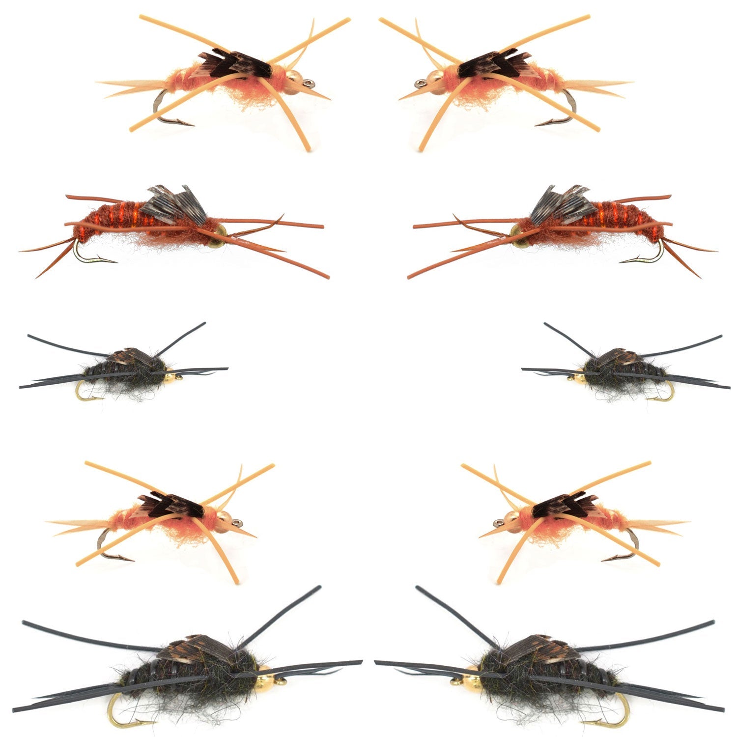 Kaufmann's Tungsten Bead Stonefly Nymph Assortment - Premium Wet Flies for Anglers - 10 Bead Head Patterns in Multiple Sizes - Korvel
