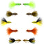 Colección Basics - Surtido Crystal Woolly Bugger - 10 moscas húmedas con cabeza de cuentas - 5 patrones - Anzuelo tamaño 4 