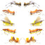 Essential Foam Hoppers Dry Fly Set - 10 Premium Grasshopper Patterns - Size 10 Hooks - Korvel