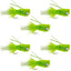 Chartreuse Flashtail Bass Popper - Set of 6 Size 6 Hooks for Bass Fishing - Korvel
