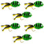 Premium Frog Bass Fly Fishing Set - 6 Wide Gape Hooks with Weed Guard - Korvel