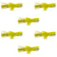 Flashtail Bass Popper - 6 Size 8 Flies for Bass Fishing - Yellow Bug with Weed Guard - Korvel
