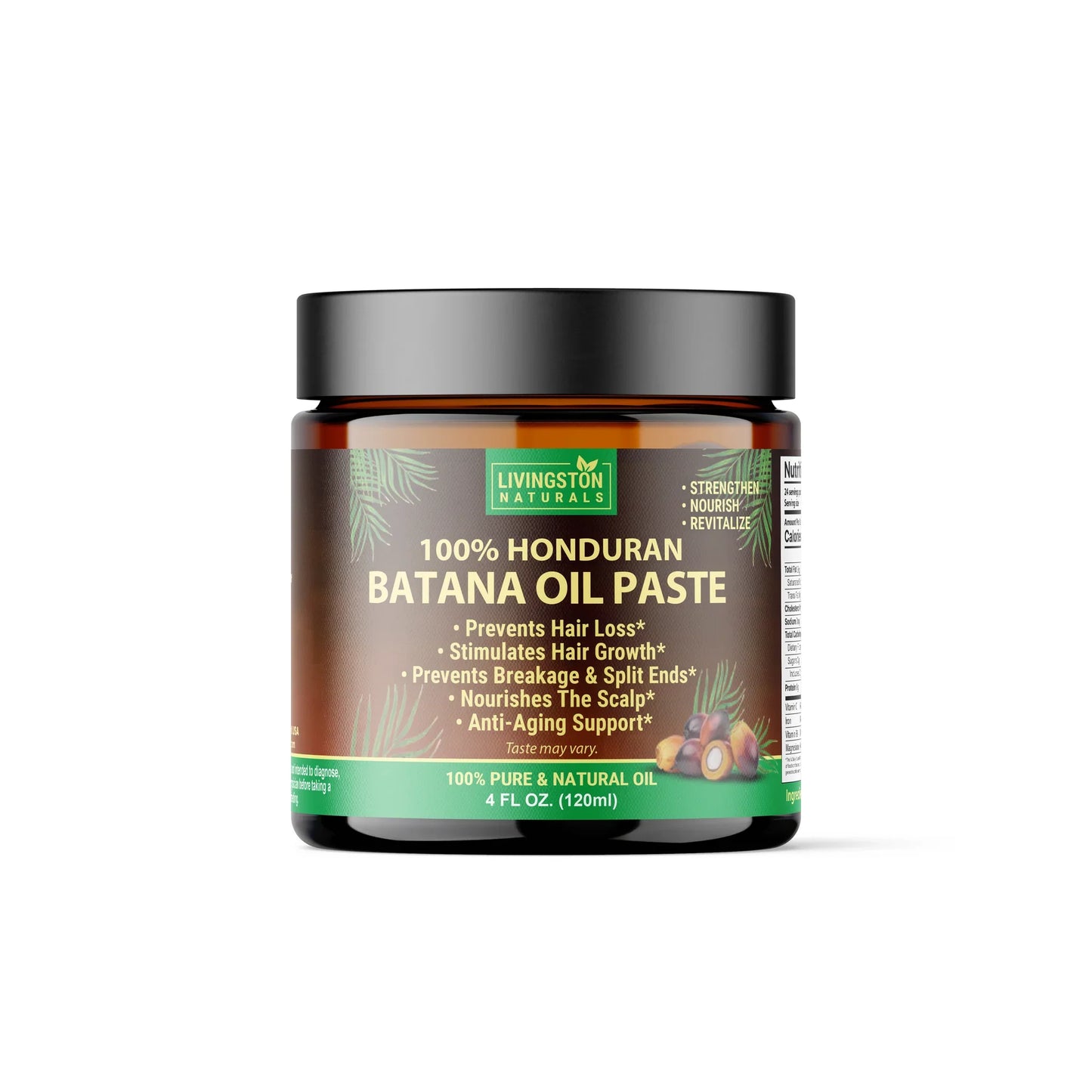 Pâte d'huile de Batana pure pour des soins capillaires luxueux