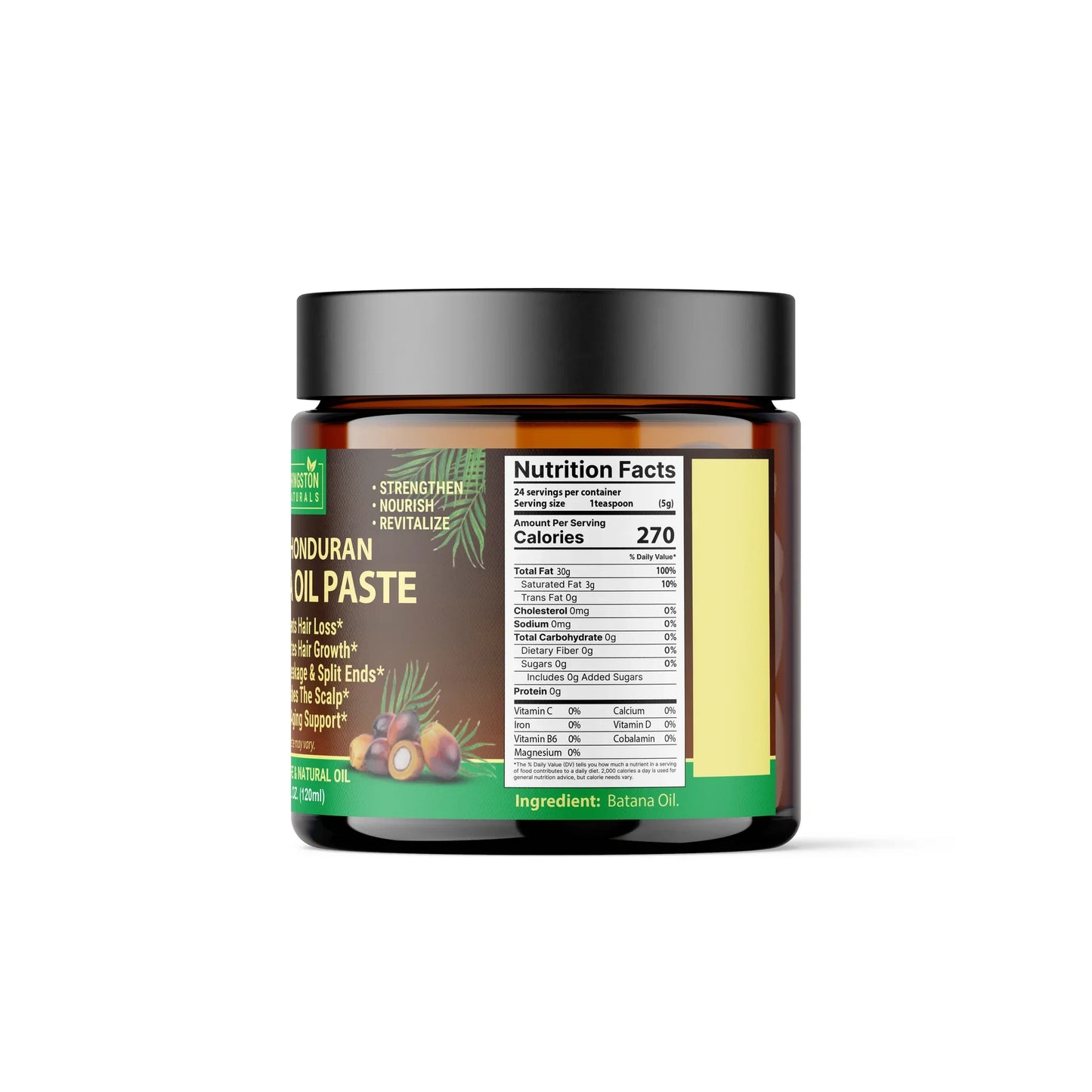 Pâte d'huile de Batana pure pour des soins capillaires luxueux