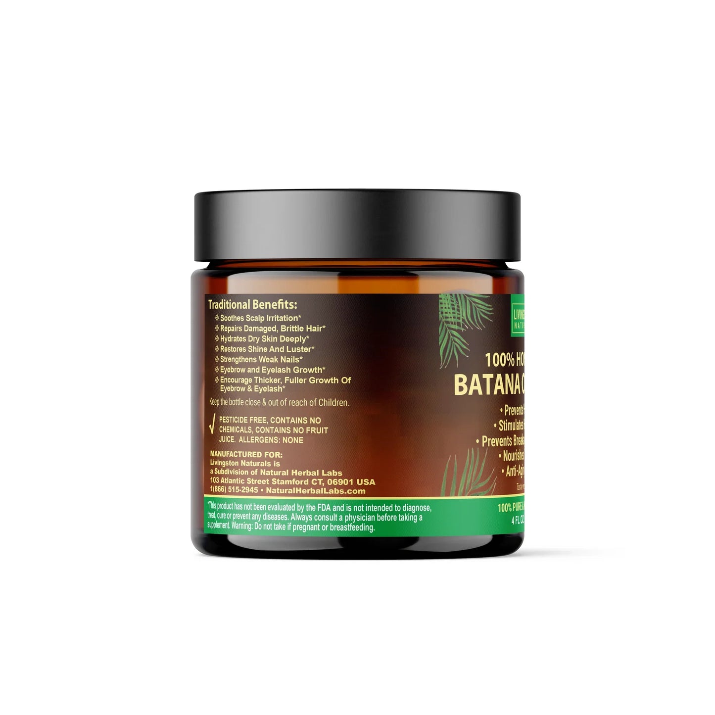 Pâte d'huile de Batana pure pour des soins capillaires luxueux