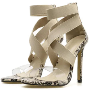 Elegant Women's High Heel Sandals - Size 40