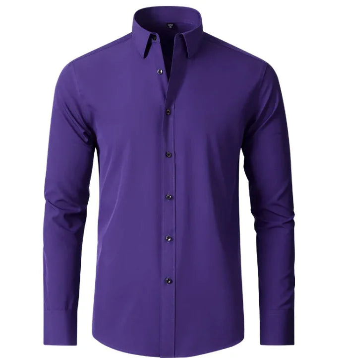 Camisa de Negocios Elástica Sin Arrugas para Hombre