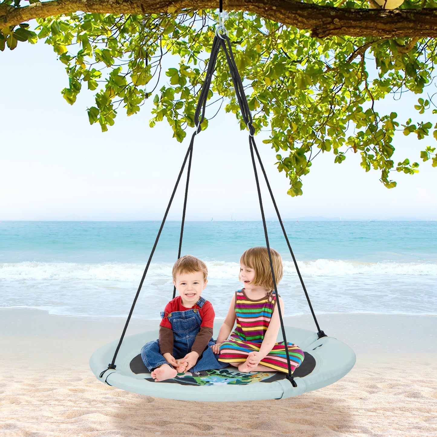Balancoire en forme de soucoupe ajustable de 40 pouces - Amusement extérieur premium