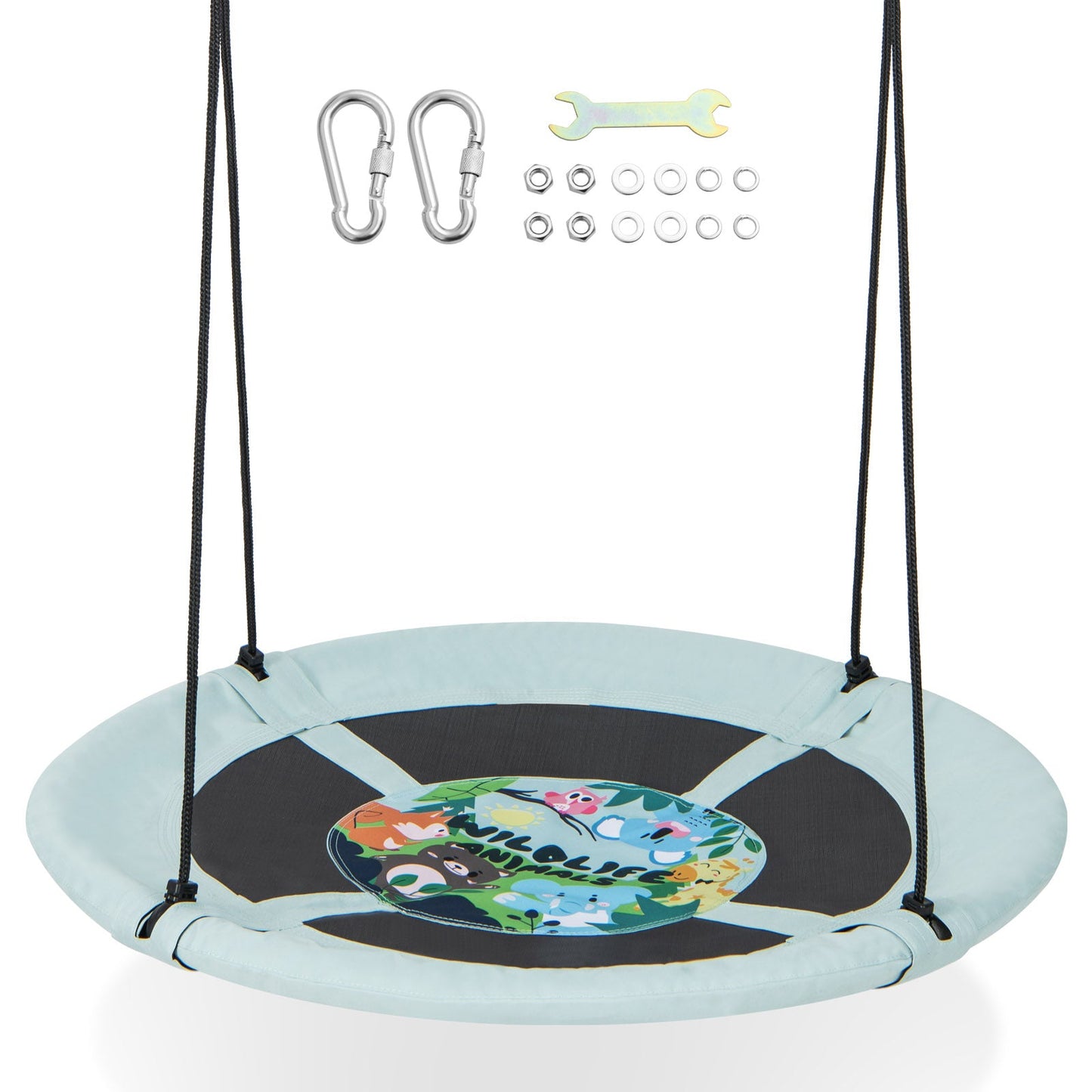 Balancoire en forme de soucoupe ajustable de 40 pouces - Amusement extérieur premium