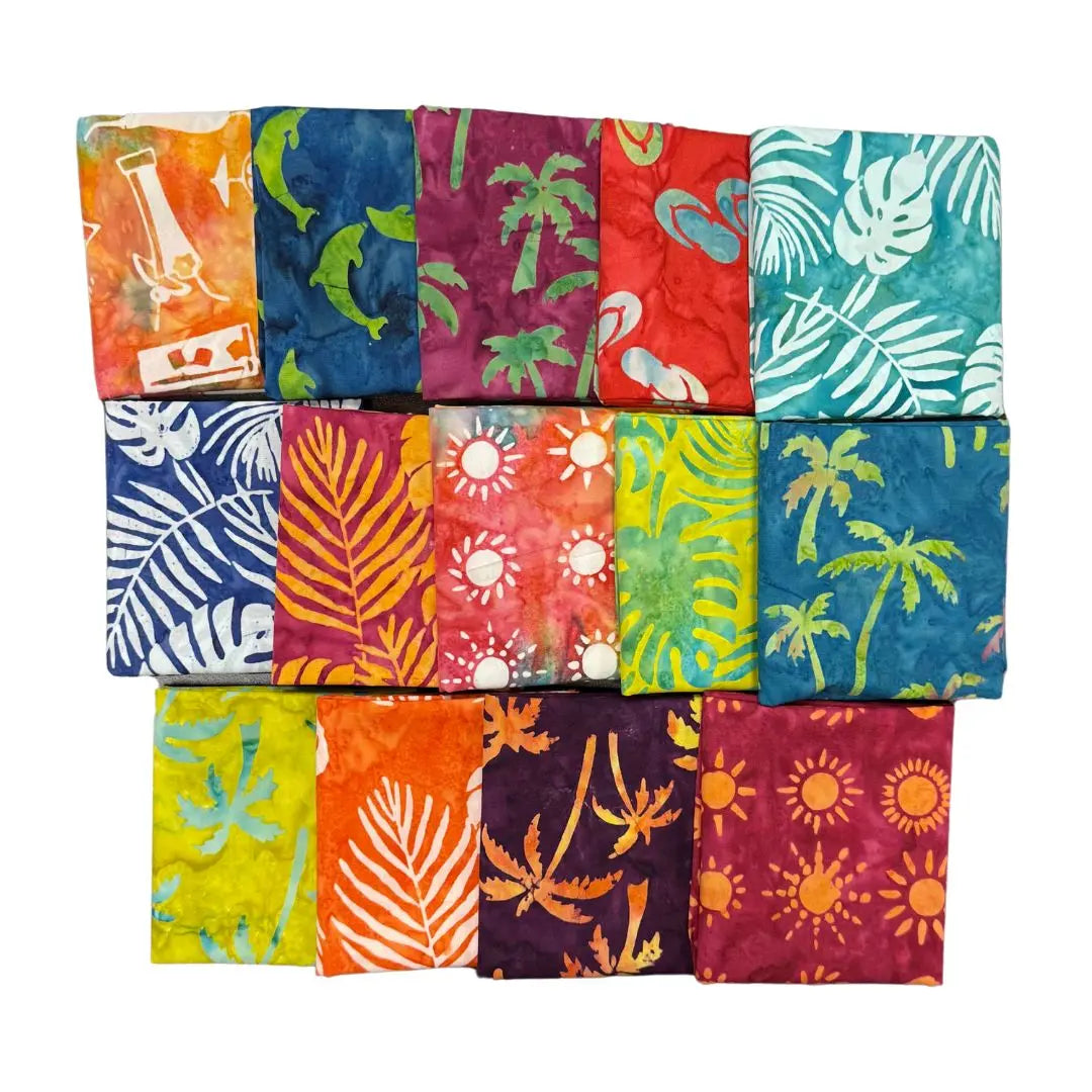 Conjunto de Fat Quarters Beachy Batiks - Set de 14