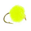 Vibrant Hot Chartreuse Bead Head Egg Flies - 12 Pack, Size 16 - Korvel