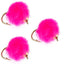 Hot Pink Bead Head Egg Flies - 3 Pack, Size 16 for Ultimate Fishing - Korvel
