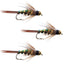 3-Pack Flashback Bead Head Prince Nymphs - Size 10 for Ultimate Fishing Success - Korvel
