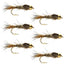 Premium Tungsten Bead Head Gold Ribbed Hare's Ear Nymph - 6 Pack Size 18 - Korvel