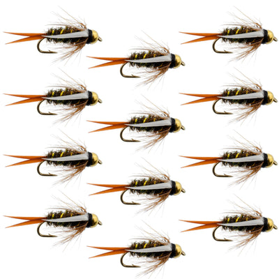 Premium Bead Head Prince Nymph Flies - 12 Pack Size 10 - Korvel