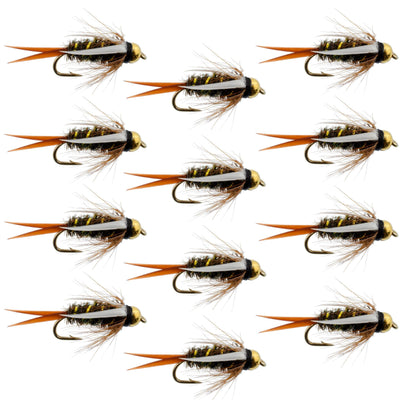 Premium Bead Head Prince Nymph Flies - 12 Pack, Size 16 - Korvel