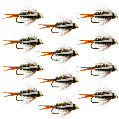 Premium Bead Head Prince Nymph Flies - 12 Pack, Size 18 - Korvel