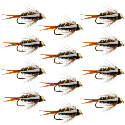 Premium Bead Head Prince Nymph Flies - 12 Pack, Size 14 - Korvel