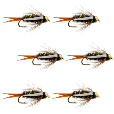 Premium Bead Head Prince Nymph Flies - Set of 6 Size 10 - Korvel
