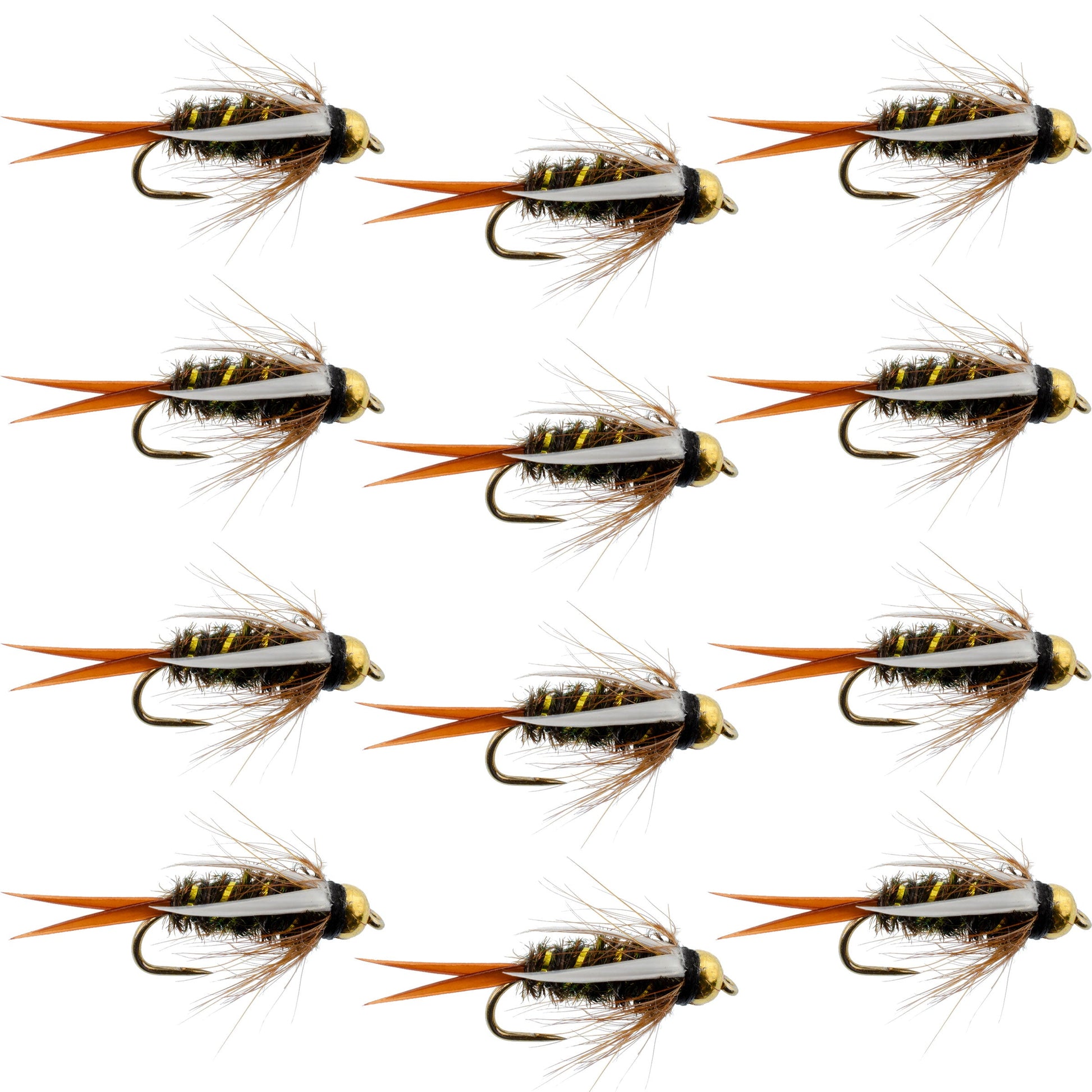 Premium Barbless Bead Head Prince Nymphs - 12 Pack Size 16 - Korvel