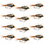 Premium Barbless Bead Head Prince Nymph Flies - 12 Pack, Size 14 - Korvel