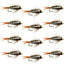 Barbless Bead Head Prince Nymph Flies - 12 Pack, Size 12 Hooks - Korvel