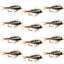 Barbless Bead Head Prince Nymph Flies - 12 Pack Size 10 for Ultimate Fishing Success - Korvel