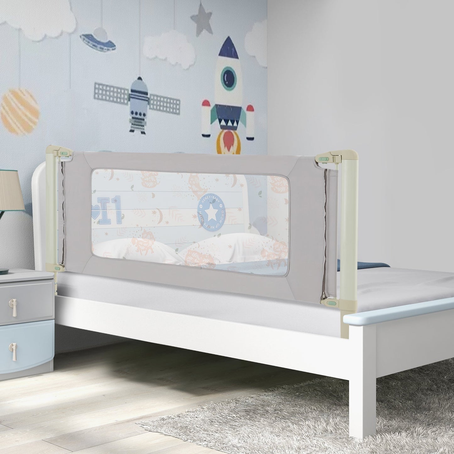 Barra de Cama Vertical para Niños Pequeños - 79 Pulgadas con Doble Bloqueo