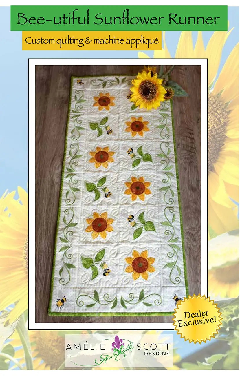 Modèle de chemin de table tournesol Bee-Utiful