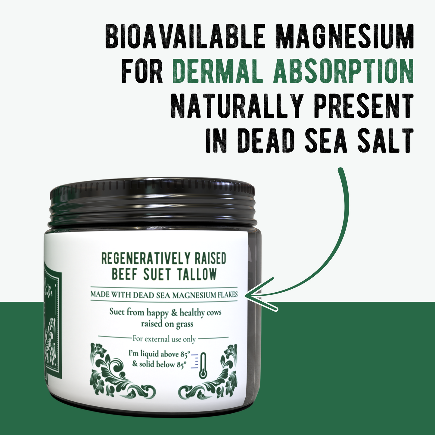Bálsamo de Magnesio y Sebo del Mar Muerto