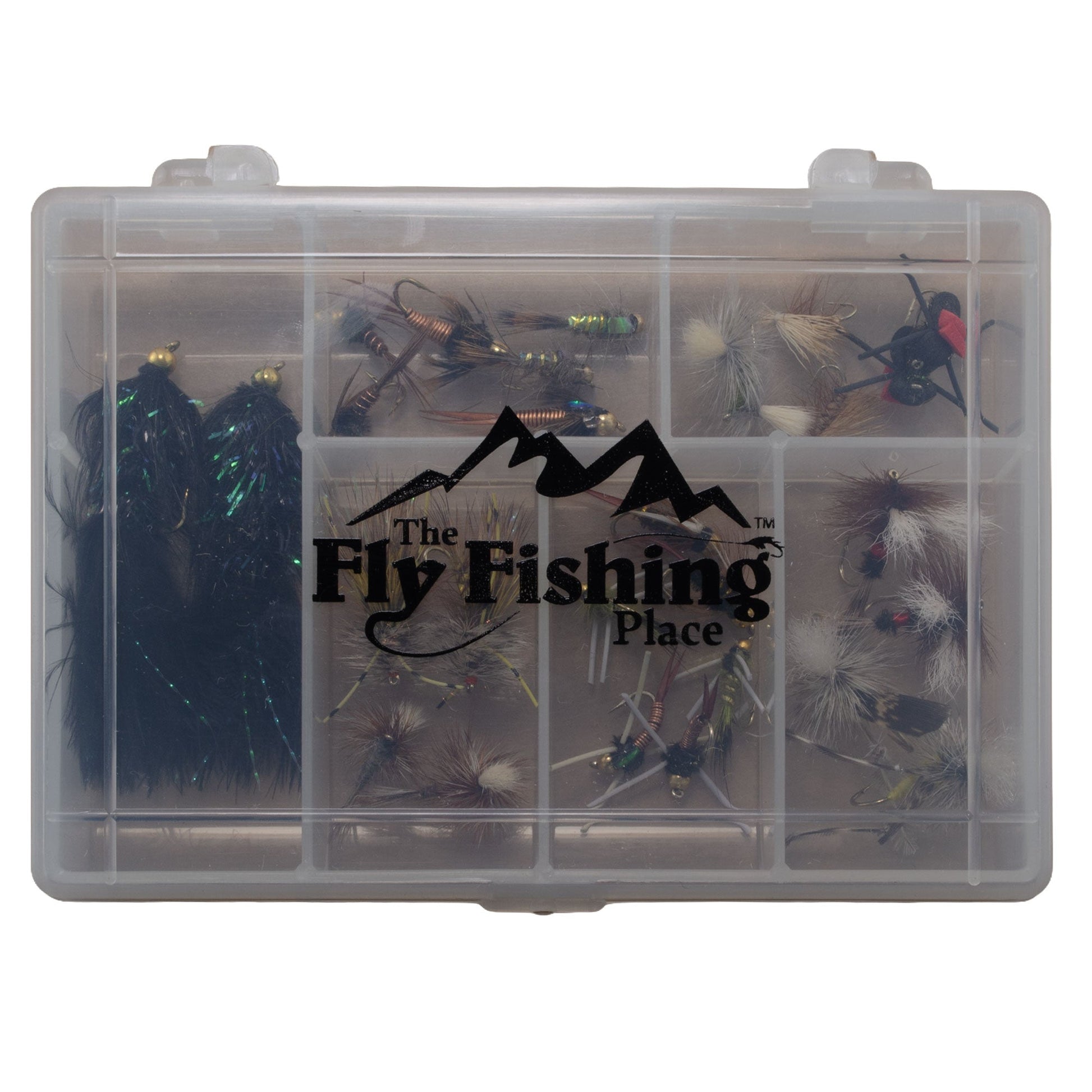 Essential 28 Fly Assortment Gift Set with Clear Fly Box – Perfect for Beginner or Advanced Fly Fishers (2 of Each Top Trout Pattern) - Korvel